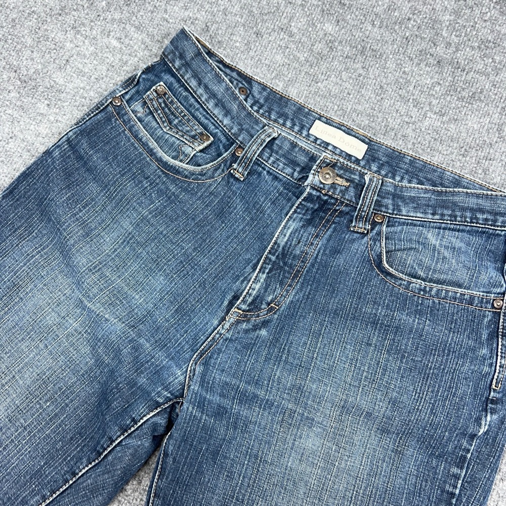 Linea Dome Jeans Mens 34X30 Blue Denim 100% Cotton Mid Rise Straight Leg Pockets